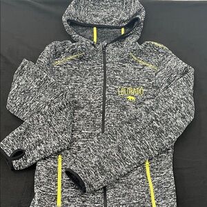Women’s Gray and Yellow Hooded Jacket
